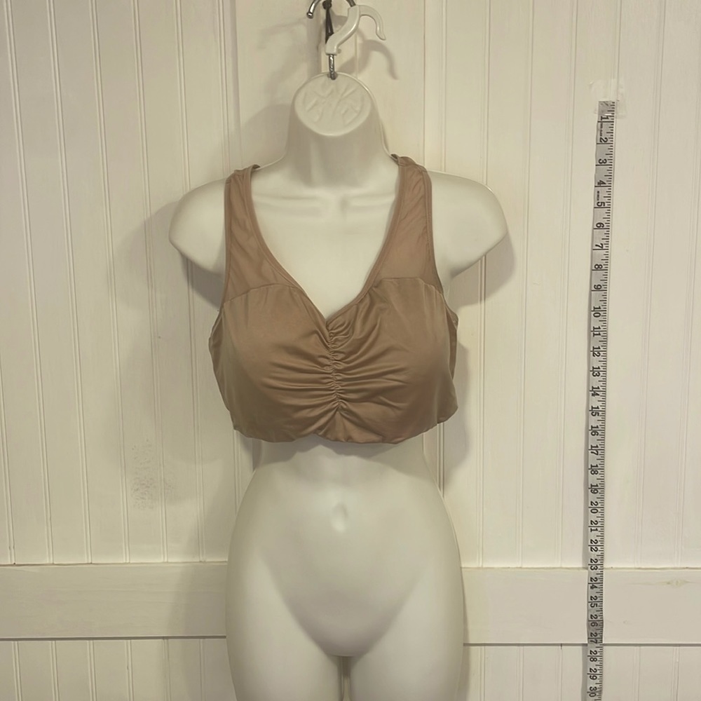 TRUE Razorback,beige,mesh straps, removable pads bra size XL